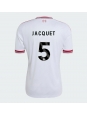 Moške Nogometnih dresov Liverpool Jeremy Jacquet #5 Gostujoči 2026-27 Kratki rokavi Moške Nogometnih dresov Liverpool Jeremy Jacquet #5 Gostujoči 2026-27 Kratki rokavi